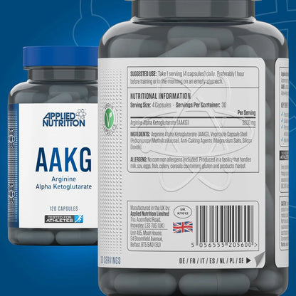 Applied Nutrition AAKG, 120 Capsules.