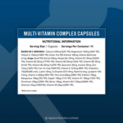 Applied Nutrition Multi-Vitamin Complex, 90 Capsules.