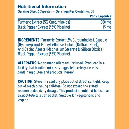 Applied Nutrition Turmeric 800mg, 60 Capsules.